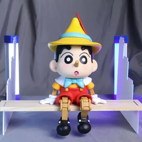 Buntstift Shin-Chan Cosplay Pinocchio Gk Puppe Blockhead Action figuren Spielzeug puppe Anime