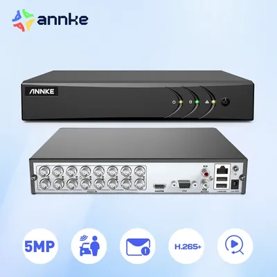 ANNKE 5MP Lite 16CH HD Video Überwachung DVR 5IN1 H.265 + Digital Recorder PIR Motion Erkennung Für 2MP 3MP IP CCTV Kameras