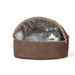 Open Box K&H Thermo-Kitty Bed Deluxe Hooded HP40P - Mocha/Leopard