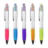 Stylus Pens for Touch Screens Ballpoint Pens Medium Point Pens with Crystals for Women Black Ink Ballpoint Pen with Comfort Grip 5-Count