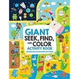 Pre-Owned Giant Seek Find and Color Activity Book: Includes Fun Facts and Bonus Challenges! (Happy Fox Books) Seek-and-Find Puzzles Coloring Pages Fun Facts Prompts and More for Kids Paperback