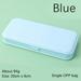 Wamans Big Pencil Case Pencil Box Storage Manager Utility Box Multi-Purpose Ruler School Office Supplies Children And Adults Plastic Pencil Boxes Have Blue White And Gray Clearance Items