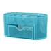 Blue Desk Organizer Mesh Metal Desktop Office Pen Pencil Holder Storage Tray