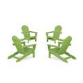 TrexÂ® Outdoor Furnitureâ„¢ 4-Piece Monterey Bay Oversized Adirondack Chair Conversation Set in Lime