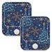 Christmas Tree and Stars Snowflakes on Blue LED Motion Sensor Night Light Plug into Wall 2 Pack Auto Dusk to Dawn Adjustable