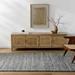 Hauteloom Olisa Wool Living Room Bedroom Area Rug - Farmhouse - Smoke - 2 x 3
