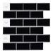 One House10-Sheet Black Peel and Stick Tile Backsplash Premium Kitchen Backsplash Peel and Stick Tile 12 x12