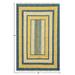 Casavani Yellow Cotton Hand Block Printed Dhurrie Hallway Stair Runner Rug Outdoor Rug 4x10 feet