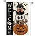 AVOIN colorlife Halloween Ghost Cat Boo Garden Flag 12x18 Inch Double Sided Outside Welcome Holiday Yard Outdoor Decorative Flag