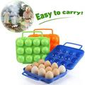 Mdesiwst Egg Carrier Holder for Camping Egg Carrier Holder with Handle Safely Carry Up to 12 Eggs