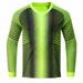 Alvivi Kids Boys Soccer Jersey Goalkeeper Shirt with Chest Elbow Pads Compression Football Training T-shirt Fluorescent Green 13-14