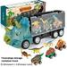 TITOUMI Transport Toys Dinosaur Transport Truck Toys for Boys and Girls Ages 3-12 Includes 3 Dinosaurs and 3 Mini Cars