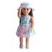 A-Waroom 1Pcs 18 inch Dolls Dress with Hat Daily Dress Casual Dress for 18 inch Doll