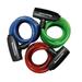 Master Lock 8127TRI Bike Lock Cables with Key 3 Pack Keyed-Alike Blue Green & Red 6 ft. Long