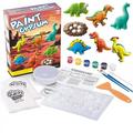 FNNMNNR Painting Kit for Kids Paint Your Own Figurines with Dinosaur Coloring Mold Arts & Crafts Set Plaster Painting Craft Kit Creative Toys Plaster Mould DIY Painting Set for Children(Dinosaur)