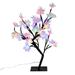 Black Home Decor Fiber Optic Flower Tree Light Artificial Lamp LED Bonsai Plug in Potted Plant