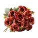 Waroomhouse Outdoor Artificial Plants Artificial Rose Bouquet Faux Flower Decor for Indoor Outdoor Use Realistic Long-lasting Fake Rose Buds Perfect Wedding Photo