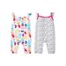Little Star Organic Baby Girl 100% Organic Cotton Sleeveless One Piece Pants Rompers 2-pack