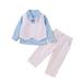 Girls Fall Outfits Baby Boy Clothes Boy Outfits 3Pc Gentleman Suit Bowtie Long Sleeve Shirt + Vest + Pants Set Boy Outfits BU2 4 Years-5 Years