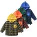 KYAIGUO Kids Toddler Long Sleeve Shirt for Boys Plaid Button down Shirt Hooded Shirts Buffalo Plaid Top Baby Jacket Fall Winter Clothes for 1-7Y