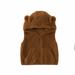 safuny Infant Toddler Baby Boys Girls Beige Ear Hooded Vest Cardigan Zip Tank Top Soft Fleece Childs Clothes Playwear Sleeveless Vest Jackat Coat Cute Ear Brown 9-12 M