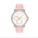 Coach Accessories | Coach Arden Crystal And Pink Leather Strap Women’s Watch | Color: Pink/Silver | Size: Os