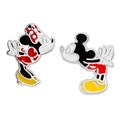 Disney Accessories | Disney Sterling Silver Mickey & Minnie Mouse Mismatched Earrings Sterling/Enamel | Color: Red/Silver | Size: Os