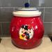 Disney Kitchen | Disney Mickey Mouse And Minnie Mouse Ceramic Cookie Storage Jar | Color: Blue/Red | Size: 7" H X 6" W