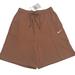 Nike Shorts | Nike Women's Loose Fit High Rise Shorts Size Xs Brown Stretch Cotton | Color: Brown | Size: Xs