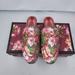 Gucci Shoes | Gucci Beige Princetown Gg Supreme Blooms Floral Mule Slide Shoe | Color: Pink/Tan | Size: 6.5