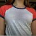 American Eagle Outfitters Tops | American Eagle Outfitters Women’s White And Red T-Shirt Size: Xs | Color: Red/White | Size: Xs