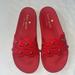 Kate Spade Shoes | Kate Spade Red Flower Sandals | Color: Gold/Red | Size: 7