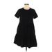 Old Navy Casual Dress - A-Line Crew Neck Short sleeves: Black Print Dresses - Women's Size Small