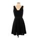 Adelyn Rae Casual Dress - Party Square Sleeveless: Black Solid Dresses - Women's Size Medium
