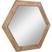 Latitude Run® Hexagon Wood Wall Mirror Wood in Brown | 20.67 H x 23.82 W x 0.5 D in | Wayfair 8DA6F8E7A5B846C19387C45F1E1103A4