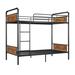 Mason & Marbles Aralyn 67.6" Bed Frame Metal in Brown | 67.6 H x 41.7 W x 77.6 D in | Wayfair 192A09A743EB464CA26BC7871540A6A1