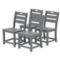 Wildon Home® Bhima 4 outdoor dining chairs, table not included -HDPE Plastic in Gray | 34.06 H x 16.18 W x 17.72 D in | Wayfair