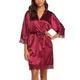 Peignoirs en satin pour femmes robe de nuit vêtements de nuit pyjamas lingerie mini robe