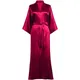 InjSatin-Robe longue de demoiselle d'honneur pour femmes kimono féminin peignoir sexy grande