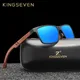 KINGSEVEN-Lunettes de soleil polarisées en bois et aluminium pour hommes design fait à la main