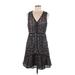 Greylin Casual Dress - A-Line V Neck Sleeveless: Black Dresses - New - Women's Size Medium