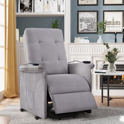 Adjustable Massage Sofa Power Lift Recliner Chairs w/Side Pocket