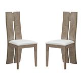 Dining Chair Set of 2 MDF, sponge .PU Leather Upholstered Cushion Seat Wooden Back Side Chairs Wood Armless Dining Chairs.