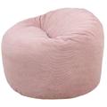 Pouf velours côtelé rose 100 cm