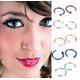 2PCS Edelstahl Frauen Clip Ohrring Lippen Ringe Nase Ring Septum Falso Clip Auf Mund Ring Gefälschte