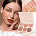 Melotizhi Powder Blush Makeup Palette for Cheeks Facial Beauty Cosmetic 6 Colors Blushes Pearlescent Blushes Powder Bright Facial Blushes Profile And Highlight Blushes Facial Beauty Makeup Blushes