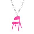 Chamoist Necklaces for Girlfriend Necklaces for Women Folding Chair Necklace Chair Sports Necklace Campaign Chair Necklace Acrylic Backrest Small Chair Necklace