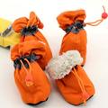 4Pcs Waterproof Pet antiskid Shoes Warm Puppy Boots Winter Dog Cat Snow Boots