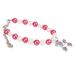 Farfi Pet Necklace Elegant Fine Workmanship Acrylic Dog Pattern Faux Pearl Jewelry Collar for Home (Red & White L)