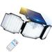 Outdoor Solar Human Body Sensing Three-head Wall Light Lantern Household Flood Lights